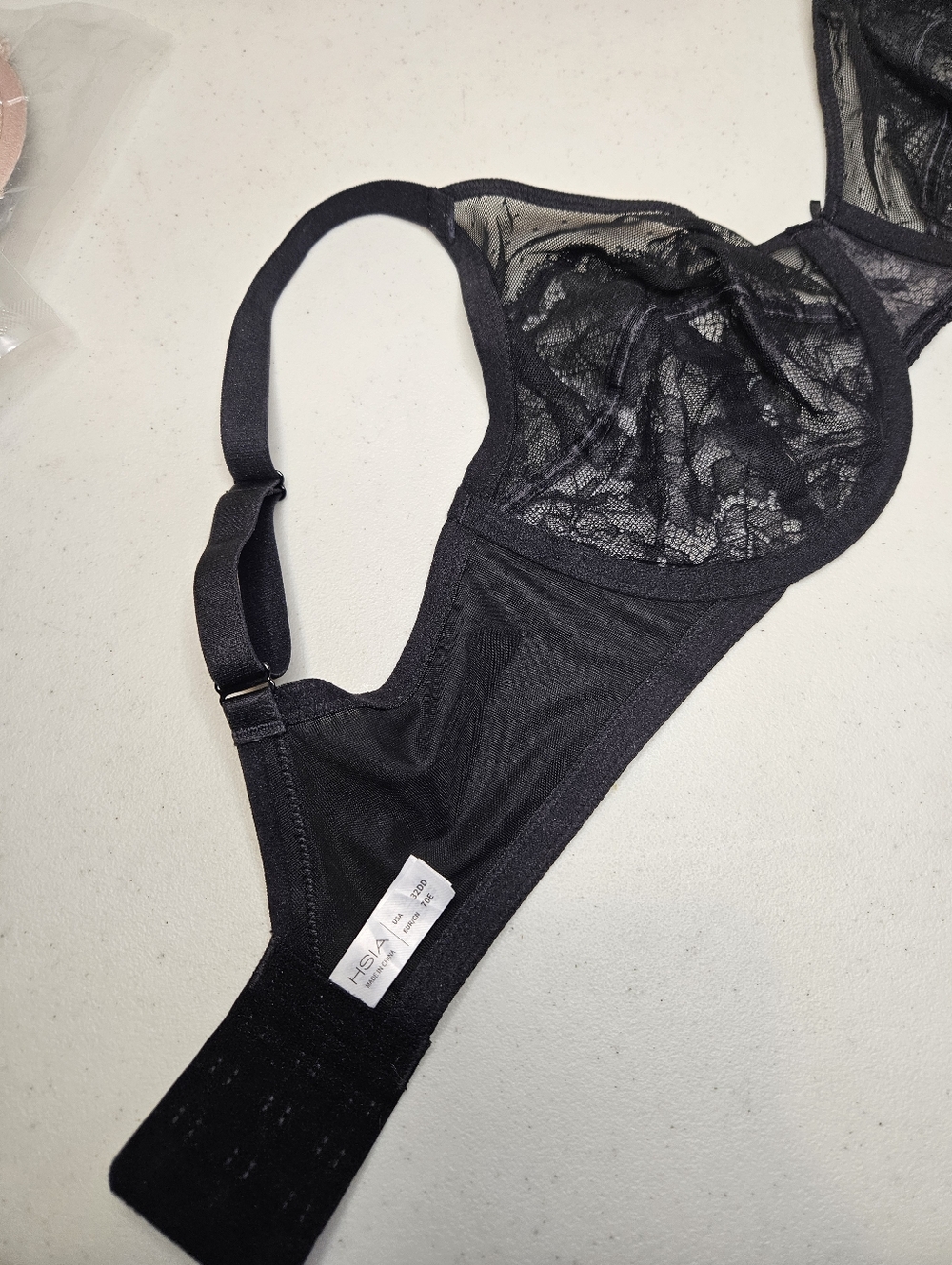 Brand New Hsia Life Enchante Black Lace Underwire Bra New 32DD - Picture 10 of 12